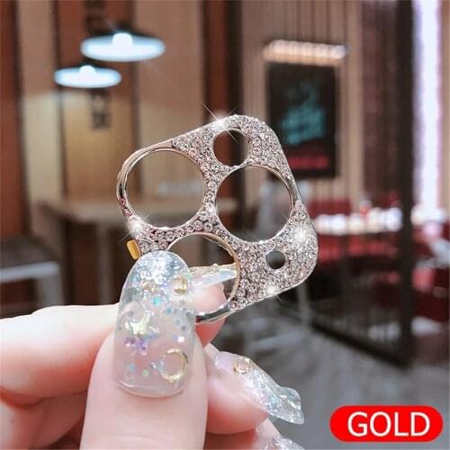 Glitter Rhinestone Camera Lens Protective Film Case For iPhone 11 Pro 12 Pro Max X XS Max Mini 3D Shiny Diamond Screen Protector