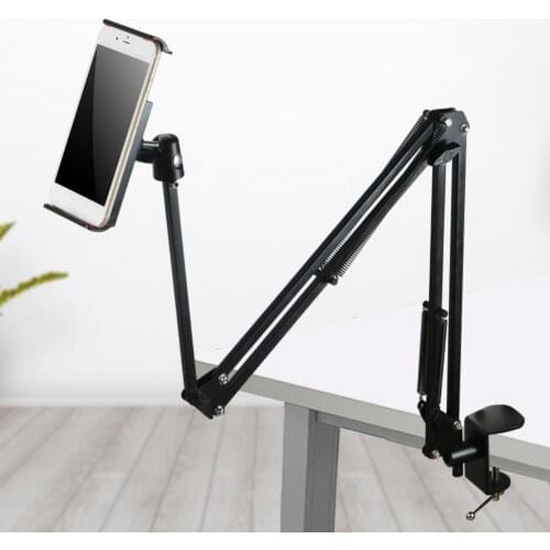 Flexible Long Arm Mobile phone tablet stand holder For iPad Mini Air iPhone Xiaomi Huawei Lazy Bed Desktop Clip Metal Bracket