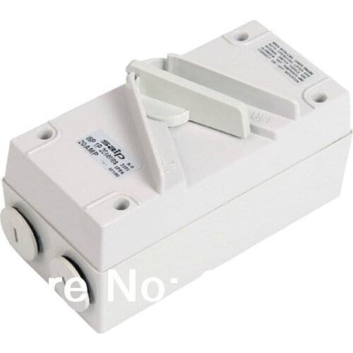 DPST 2-Postion Rotary Button Red Indicator IP56 Isolator Switch 1P AC 230-440V 20A SIL2-220