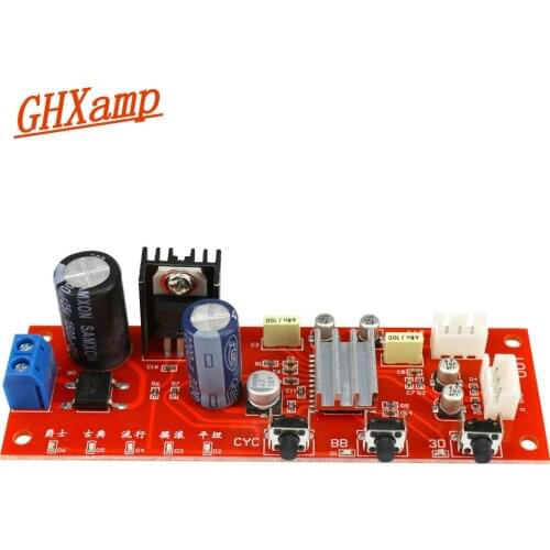 GHXAMP DJ Equalizer Tone Preamplifier Board With Enhance Bass 3D Surround effect 2.0 Sound Processing Board 1pc