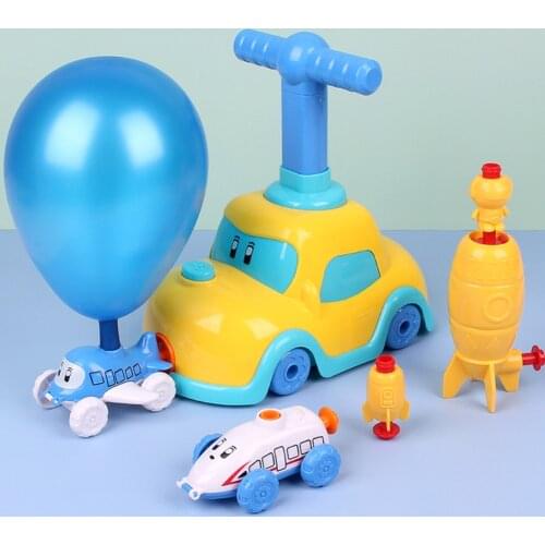 Balloon-Powered Car Toys Funny Children Inertial ABS Smooth Bright Color Educational Puzzle for Kids Gifts