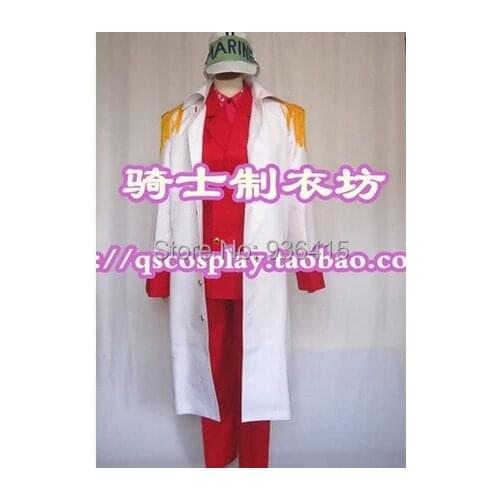 One Piece Admiral Akainu Sakazuki Cosplay Marine white Coat Akainu Cosplay Costume 11