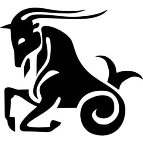 Creative Goat Fashion Car Motorcycle Sticker PVC Accessories Reflective Sunscreen Waterproof Moisture-proof Decal 12cm * 14cm