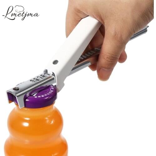 LMETJMA Adjustable Jar Lid Opener Stainless Steel Jar Can Opener Practical Can Seal Lid Remover Bottle Jar Opener KC1016-1