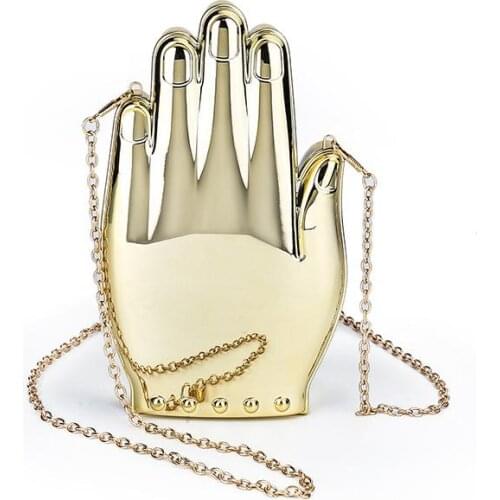 Lovely Palm Shaped Acrylic Bag Fashion Dinner Bag Womens Chain Oblique Crossbody Bag Cute Evening Bag
