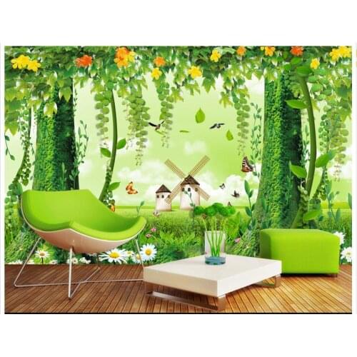 3d wallpaper custom 3d wall murals wallpaper mural Fashion Forest windmill children bedroom TV backdrop living room wall decor