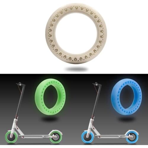 Night Fluorescent Tire Honeycomb Rubber Solid Luminous Tire Tubeless Tyre for Xiaomi Mijia M365 Pro Electric Scooter Absorber