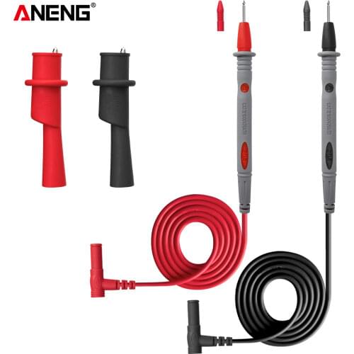 PT1034 Silicone Multimeter Test + Crocodile Test Clip 1000V Flame Retardant Needle Probe