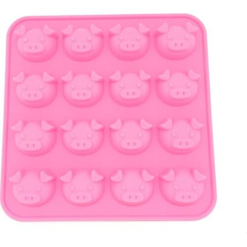 16 holes piggy silicone baking mold silicone pig chocolate cake mold Fondant cake decorating tools