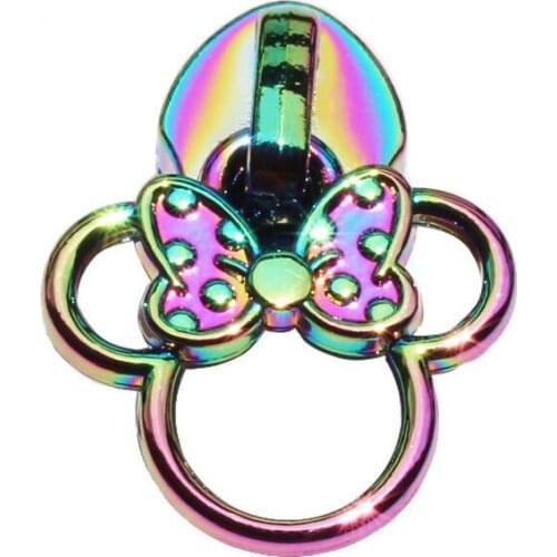 High quality rainbow metal zipper puller carton alloy metal zipper puller design