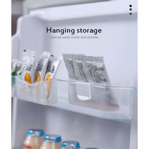 2PCS Hot Refrigerator Storage Box Kitchen Accessories Hidden Storage Holder Shelf Sauce Bag Mustard Rack Vinegar Organizer Rack