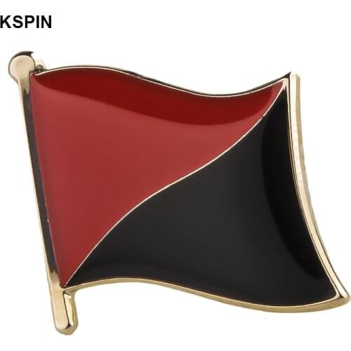 Customer black and red logo flag badge pin lapel pin 10pcs Brooch Icons