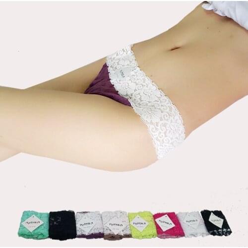 XL-4XL 8color lace Cotton Women bikini Sexy Thong G-string Underwear Panties Briefs Ladies T-back intimatewear 6pcs 1706 hsh