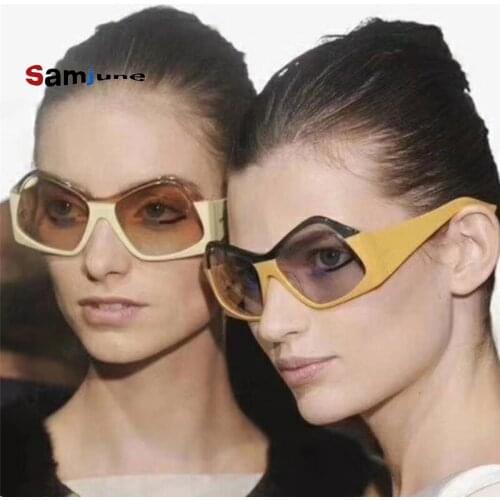 Samjune Oversize Cat eye Sunglasses women 2018 trending fashion eyewear brand designer sun glasses female shades