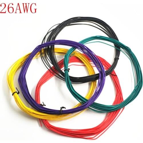 10 Meters/lLOT UL 1007 Wire 26AWG 1.3mm PVC Wire Electronic Cable UL Certification Insulated LED Cable For DIY Connect 8 Color