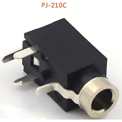 20pcs 2.5mm Headphone Jack Audio Connector Safe Charge Four-pin Socket PJ-210C 2.5 Audio Socket Plug Copper