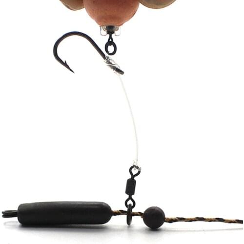 3PCS Carp Fishing Accessories Micro Rig Swivels 360 Bait Screw Carp Fishing Round Rig Ring for Chod Rig Terminal Tackle