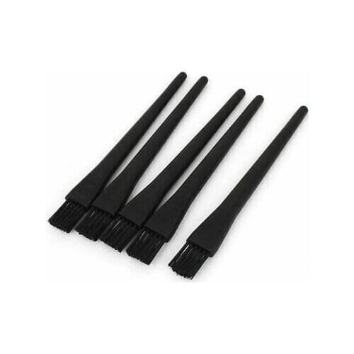 5 Pcs Black Plastic Handle PCB ESD Anti Static Dust Cleaning Brush