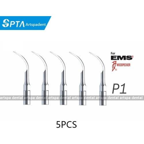 5Pieces P1 Dental Piezo Ultrasonic Scaler Tips compatible EMS Type scaling handpiece tip