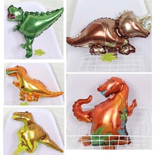 50 Pcs Mini Dinosaur Foil Balloon Boys Animal Balloons Childrens Dinosaur Birthday Party Decorations Balloon