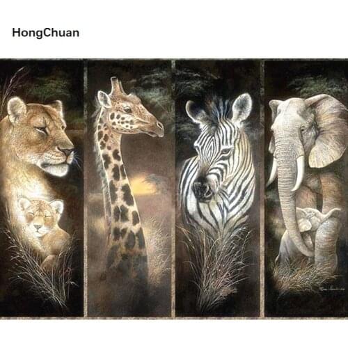 Giraffe Tiger Diamond Embroidery 5D DIY Diamond Painting Square/Round Diamond Inlaid Rhinestone Picture Mosaic Cross Stitch Gift