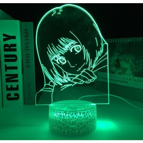 Armin Arlert Crake White 3D Lamp Anime Attack on Titan for Bedroom Decorative Light Kids Birthday Gift Manga LED Night Light