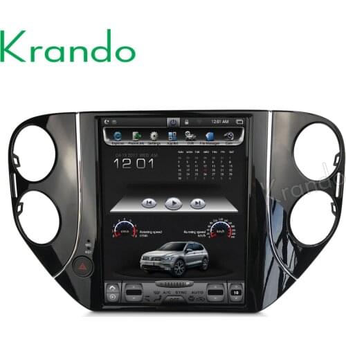 Krando Android 8.1 4G 64G 10.4" Tesla Vertical Style car multimedia player GPS radio for Volkswagen Tiguan 2010-2016 Audio
