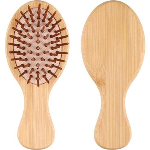 Bamboo Hair Brush Airbag Massage Scalp Comb nature wood brushes anti static hair styling tools 1PC