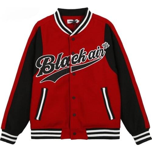 Hip Hop Baseball Jacket Men Letters Embroidery Color Block College style Jackets Mens Harajuku Casual Bomber Coats Unisex 2021