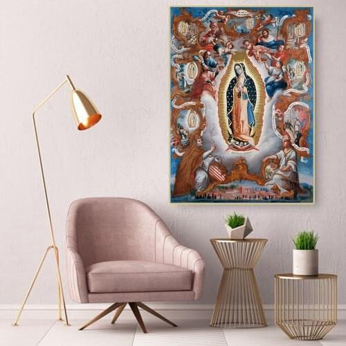 Citon《Our Lady of Guadalupe Saints & Angels》Canvas Oil Painting World Famous Artwork Picture Wall Decor Modern Home Decoration
