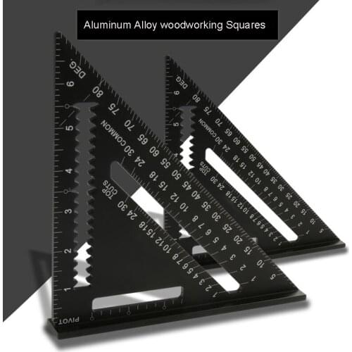 7inch/12 inch Aluminum Alloy woodworking Square,Layout Guide measurement tool,woodworking ruler