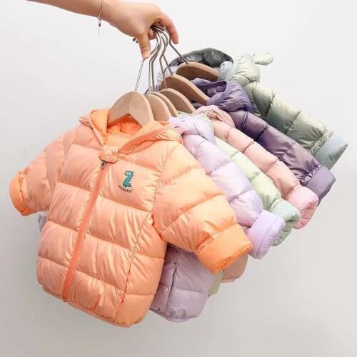 Childrens Outerwear Clothes For Girls Boys Coat Down Jacket Parkas Bright Kids Winter Down Jacket Colorful Waterproof Hooded