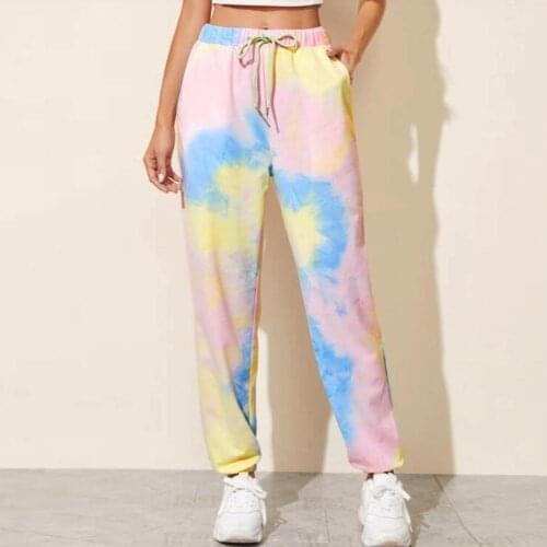 Harajuku Joggers Loose Sweatpants Women High Waist Tie-Dye Cargo Pants Trousers Streetwear Casual Women Pants femme pantalon