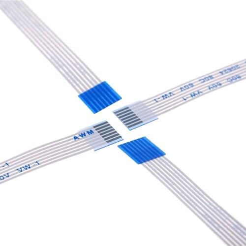 100pcs Flexible Flat Cable FFC 7 PIN 1.0 mm pitch same ends Length 60 70 80 100 120 150 200 250 300 400 450 500 600 700mm