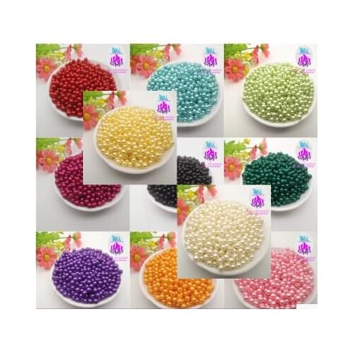 Free Shipping 5mm 200pcs 22 colors, ABS Imitation Pearl Round Plastic Beads, Making jewelry diy beads, Jewelry Handmade necklace