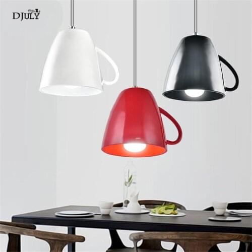 Country art deco Cup resin pendant light kitchen living room decoration dining room hanging lights creative bar industrial lamp