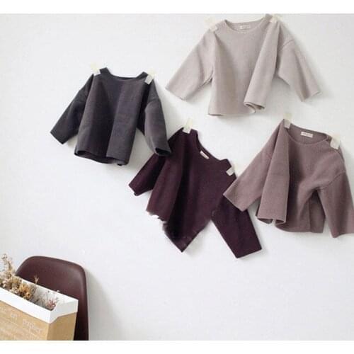 Toddler Baby Hoodies Korean Casual Long Sleeves Tops for Girls Boys Clothing Autumn New Arrival Boys Sweatshirts 2 3 4 5 6 Years