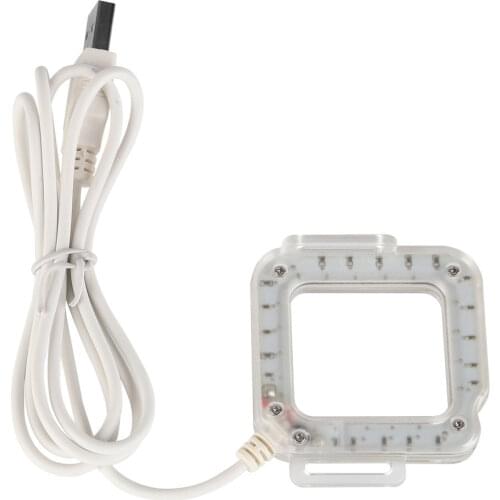 20 LED Fill Lens Ring Flash Light USB Housing Case Lamp for GoPro Hero 4/3