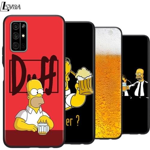 Cartoon Beer Glass Soft TPU Cover For Honor 20 30 20S 20E 30i 30S V20 V30 Lite Pro Plus 5G Phone Case Shell