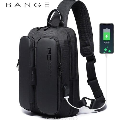 Xiaomi Fashion Trend Men Chest Bag Sling Crossbody Messenger Bags USB Charging Waterproof Leisure Travel Shoulder Packs
