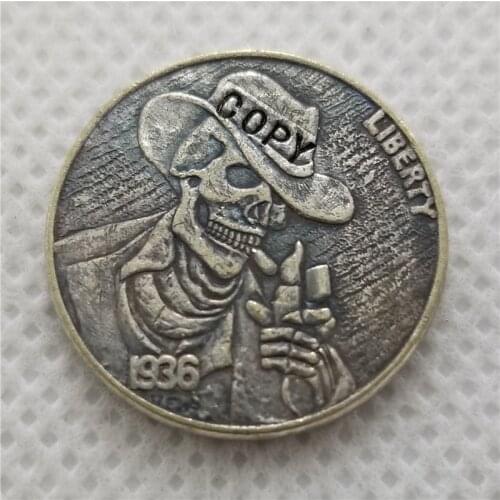 Hobo Nickel Coin_Type #43_1936-D BUFFALO NICKEL COIN COPY FREE SHIPPING