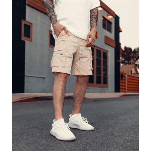 2021 New Fitness Basketball Leisure Work or Workout Shorts With Zipper Packets Fashion Reflective Strip Sports Short Pants