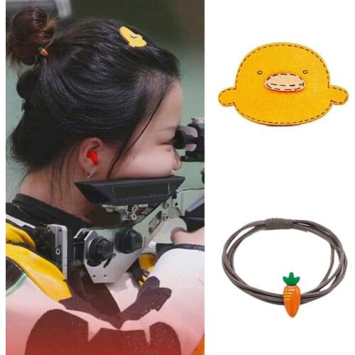 New Lucky Girls Cartoon Yellow Duck Hairpins Sweet Simple Lovely Hair Clips Carrot Scrunchies Ponytail Holder Hair Accessories