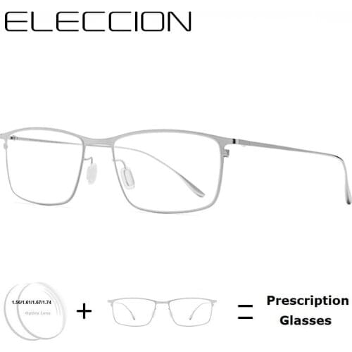 Eye glasses frame with Prescription Ultralight 2020 New Metal Full Square Eyewear Frame Men Women Myopia Spectacles for Sight