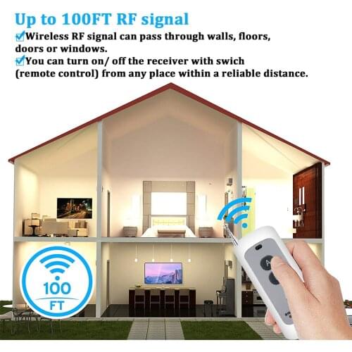 Premium 1 Channel DC 12V 433MHz 1000M 10A RF Wireless Remote Control Switch