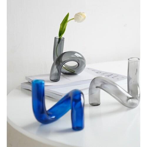 Glass Candle Holders For Home Decor Nordic Centerpiece Decorations Candle Stand Modern Candlestick Holder