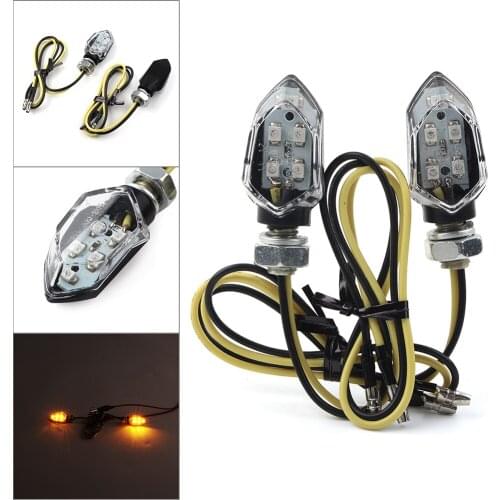 2x Smoke Motorcycle Blinker LED Turn Signal Amber Indicators Lights Universal For Honda For Suzuki For Kawasaki For Yamaha etc