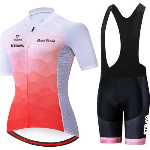 Strava Women Clothing Jersey Set Bicycle Female Ropa Ciclismo Girl Cycle Casual Wear Road Bike Bib Short Pant Pad Ropa Ciclismo