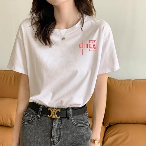 Black White Printed Short Sleeve Top Korean Fashion WomenS T-Shirt Female Vintage Clothing Blouses 2021 Kawaii Harajuku