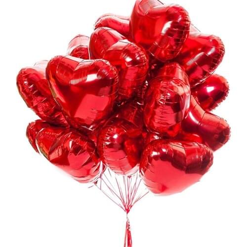 10pcs Multi Rose Gold Heart Foil Balloons Helium Balloon Birthday Party Decorations Kids Adult Wedding Valentines Day Ballons